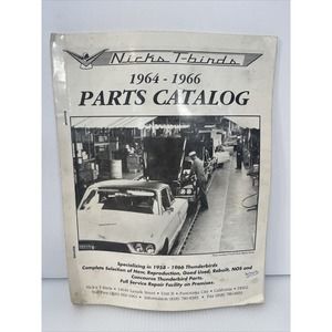 Thunderbirds Part Catalog Nicks T-birds 1964-1966